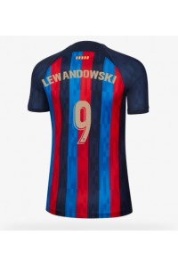 Barcelona Robert Lewandowski #9 Voetbaltruitje Thuis tenue Dames 2022-23 Korte Mouw